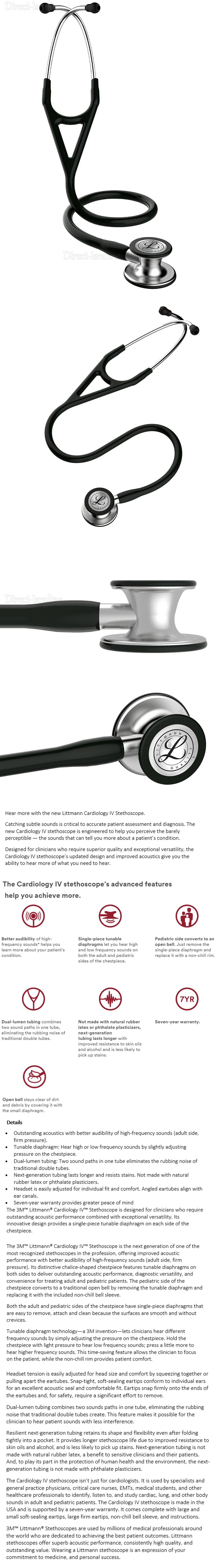 3M Littmann 6152 Cardiology IV סטטוסקופ ליטמן קרדיולוגי.