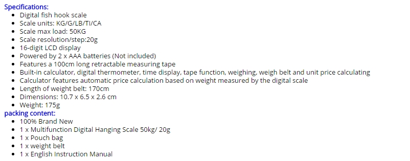 DG-01 משקל אלקטרוני דיגיטלי למזוודות וציוד, עם 7 פונקציות