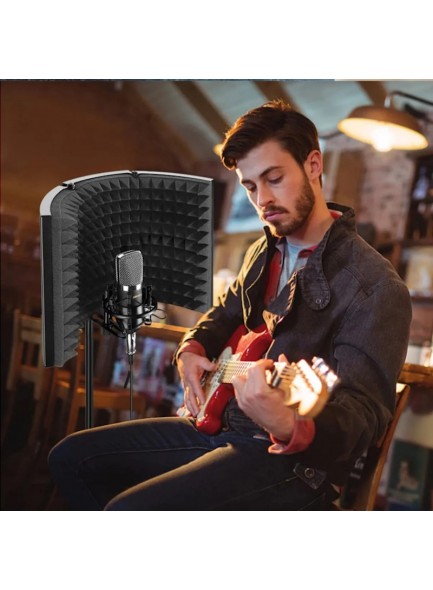 מגן אקוסטי 3 חלקים למיקרופון באיכות אולפן הקלטות D6431 *במלאי מיידי*