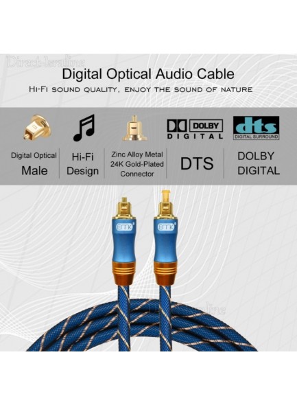 כבל אופטי באיכות פרימיום באורך 1 מטר להעברת סאונד נקייה וצלולה LSY-JA *במלאי מיידי*