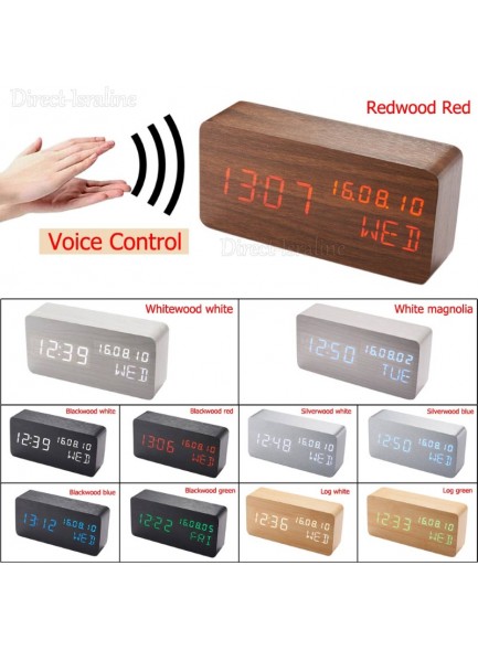 שעון מעורר מעוצב דמוי עץ B2C04 במגוון צבעים *במלאי מיידי*