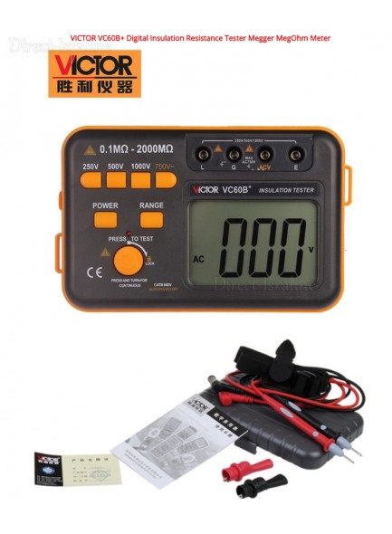 מגר דיגיטלי עד 1000V לבדיקת בידוד וזליגה VICTOR VC60B+ *במלאי מיידי*