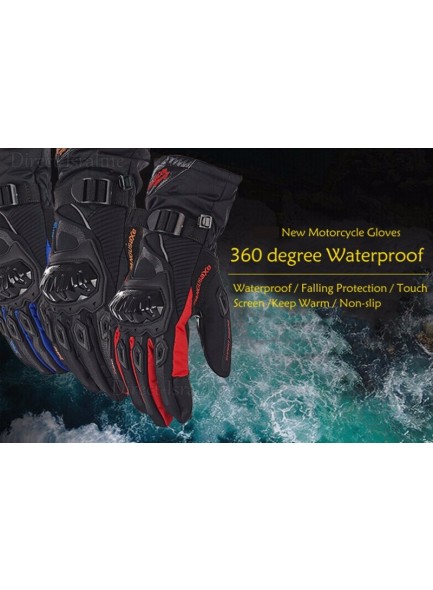 כפפות רכיבה מלאות עמידות למים לאופנוע אופניים וסקי למסכי מגע WP-02 *במלאי מיידי*