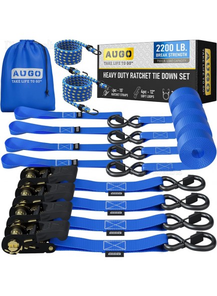 סט רצועות קשירה ראצט לרכב 15 חלקים D6201 *במלאי מיידי*