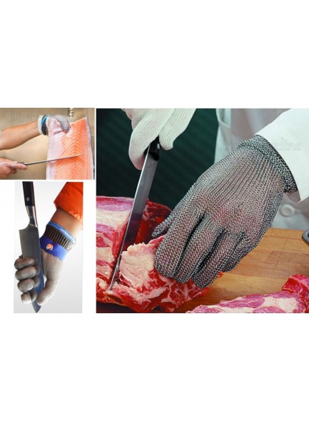 כפפות עבודה מקצועיות לקצבים נגד חיתוך עשויות חוטי נירוסטה D2468 *במלאי מיידי*