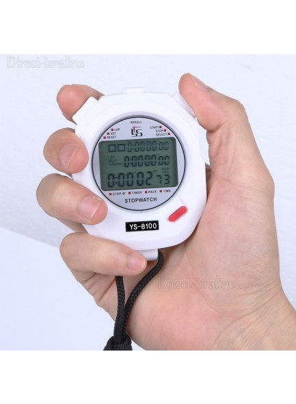 סטופר מקצועי 3 שורות עם 100 זיכרונות D4070 *במלאי מיידי*