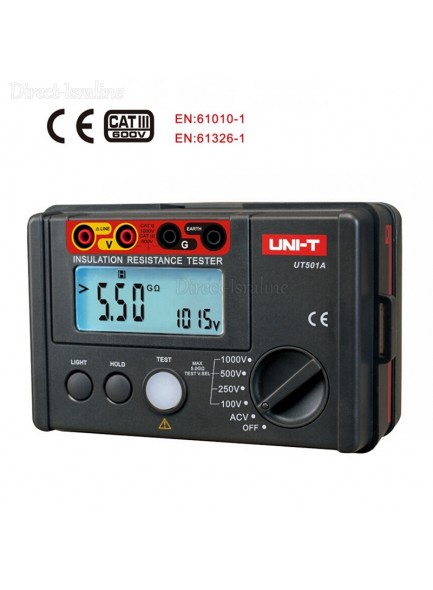 בודק בידוד מגר דיגיטלי UNI-T UT501A 1000V Megger *במלאי מיידי*