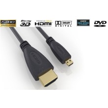כבל MICRO HDMI ל HDMI איכותי 3 מטר