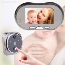 עינית דיגיטלית מתכתית לדלת מסך מגע 4.3 אינץ רחבת זווית 160 מעלות עם ראיית לילה והקלטה D2578