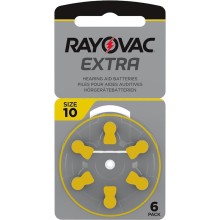 6 סוללות למכשירי שמיעה תוצרת גרמניה RAYOVAC 10