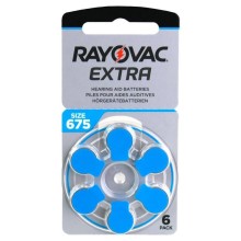 6 סוללות למכשירי שמיעה תוצרת גרמניה RAYOVAC 675