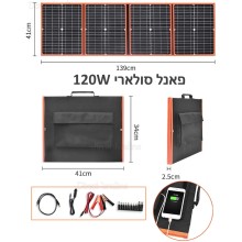 מטען נייד פאנל סולארי 120W D6362