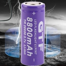 סוללה נטענת 3.7v 8800mAh 26650 Li-ion
