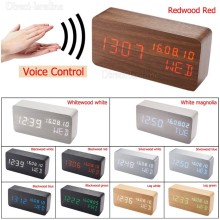 שעון מעורר מעוצב דמוי עץ B2C04 במגוון צבעים