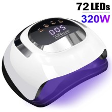 מייבש לק דיגיטלי מקצועי עם 4 טיימרים 320W UV LED SUN X21 MAX 72 לדים