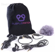 Purple Panda מיקרופון דש רב תפקודי סטריאופוני