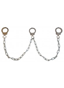שרשרת ההובלה עם 3 אזיקי Smith & Wesson Model 100 — אזיק יחיד בכל עמדה במרווח כ-61 ס"מ