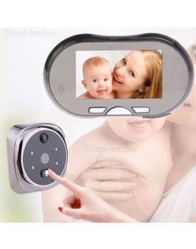 עינית דיגיטלית מתכתית לדלת מסך מגע 4.3 אינץ רחבת זווית 160 מעלות עם ראיית לילה והקלטה D2578 *במלאי מיידי*