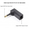 מתאם אופטי זוויתי Toslink 3.5mm D3105 *במלאי מיידי*
