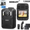 מצלמת גוף משטרתית BOBLOV B4K2 128G 4K GPS עם ראיית לילה לשוטרים ואנשי ביטחון *זמין במלאי*