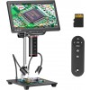 Elikliv EM3K-AF מיקרוסקופ דיגיטלי כולל שלט USB 38MP פוקוס אוטומטי מגדיל פי 2000 עם מסך 10.1 אינץ ומעמד *במלאי מיידי*