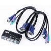 2 PORT KVM SWITCH BOX 2 CABLE PS2 MT-260SL *במלאי מיידי*