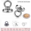 מגנט בקוטר 25 מ"מ עם טבעת אחיזה להרמה עד 5 ק"ג D25mm M6/304  *במלאי מיידי*