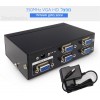 מפצל VGA מקצועי אקטיבי מוגבר ל 4 מסכים 350MHZ *במלאי מיידי*