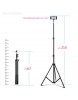 חצובת עמוד אלומיניום חצובה מקצועית למצלמה/תאורה/סמארטפון מתכווננת עד 2.1 מטר *במלאי מיידי* D4349