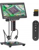 Elikliv EM3K-AF מיקרוסקופ דיגיטלי כולל שלט USB 38MP פוקוס אוטומטי מגדיל פי 2000 עם מסך 10.1 אינץ ומעמד *במלאי מיידי*