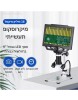 מיקרוסקופ דיגיטלי תעשייתי USB 12MP מגדיל פי 1600 עם מסך 9 אינץ ומעמד/משטח עבודה D6512 *במלאי מיידי*