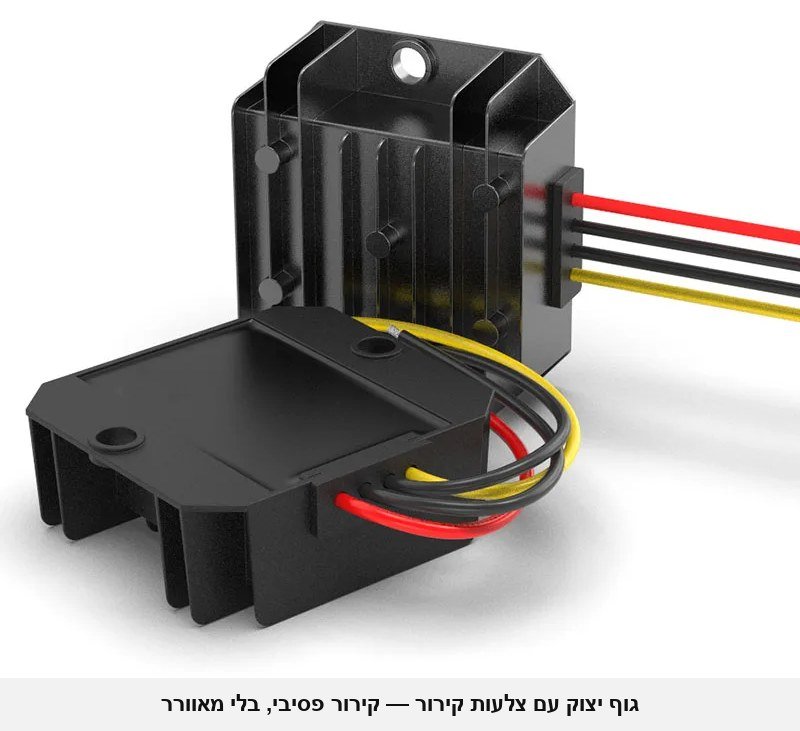 ממיר מעלה מתח D4381 מ-12V ל-24V &mdash; 5A / 120W, לרכב, סירות, קרוואנים, סולארי ותעשייה (כניסה 9-23V), אטום למים.