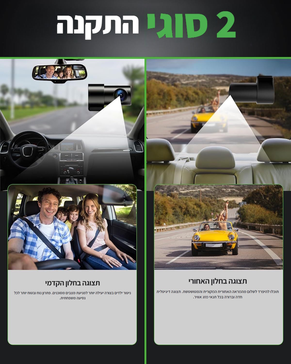 GMAIPOP G900 4K WiFi D3874 מצלמה לרכב עם מסך 3 אינץ ואפליקציה.