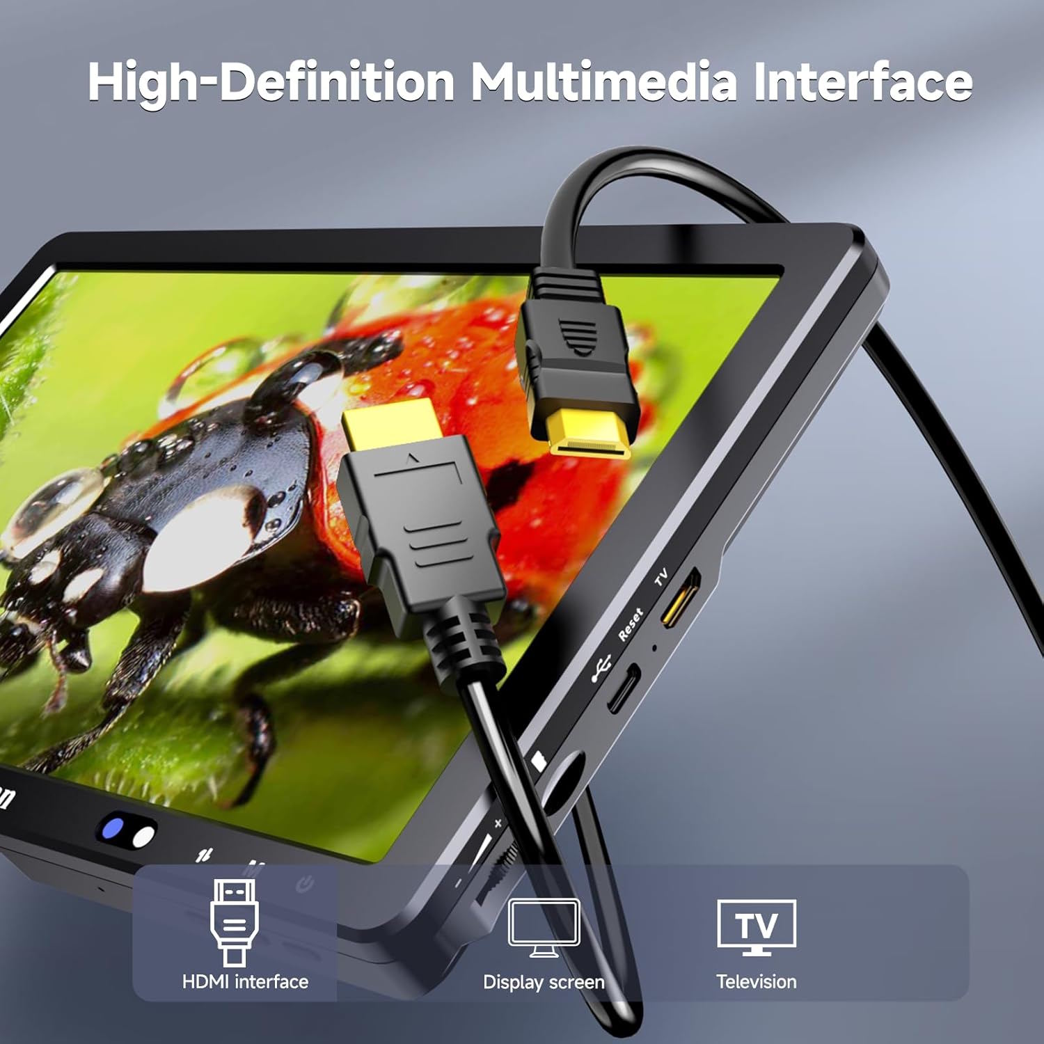 עם מסך 10.1 אינץ מגדיל פי 2000 DM12 מיקרוסקופ דיגיטלי נטען