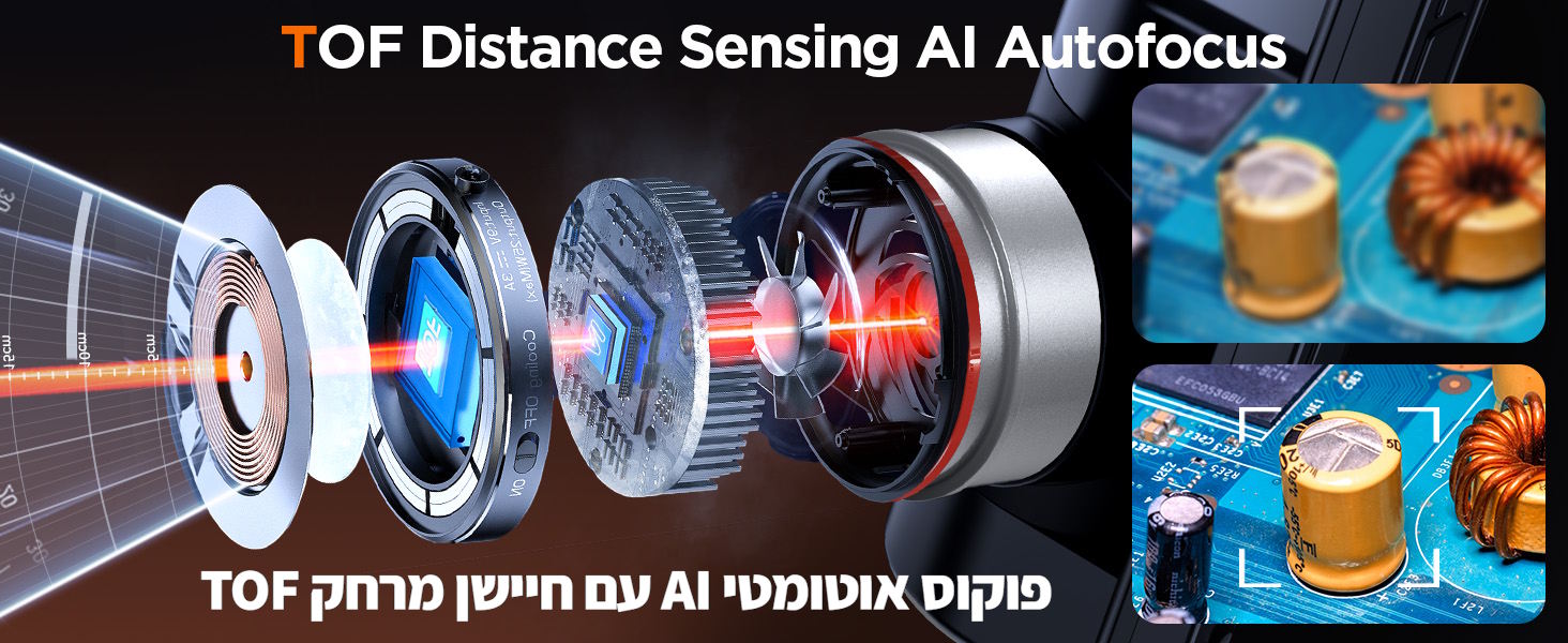 Elikliv EM3K-AF עם מסך 7 אינץ ופוקוס אוטומטי מגדיל פי 2000 USB 38MP מיקרוסקופ דיגיטלי.