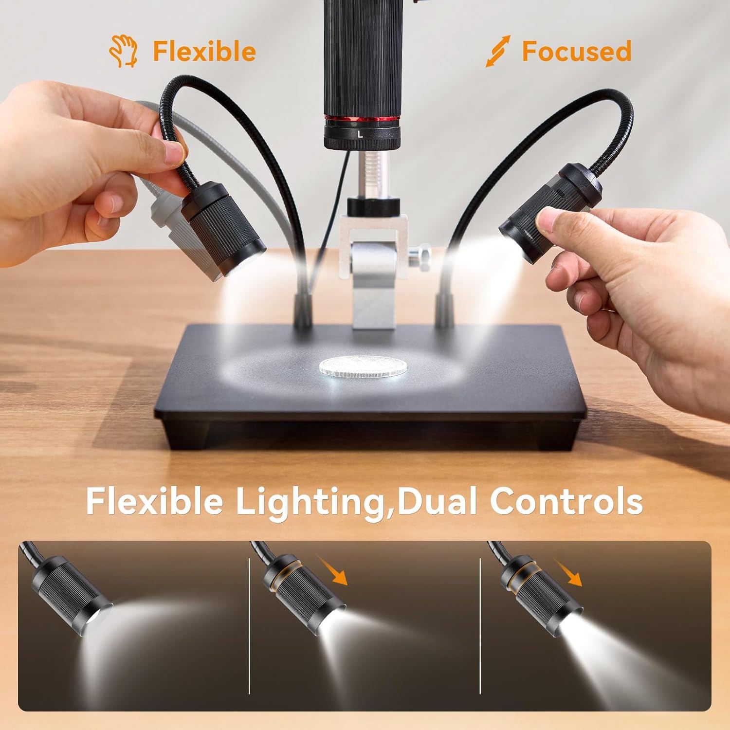 Elikliv TL301 עם מסך 7 אינץ מגדיל פי 2000 USB 4K מיקרוסקופ דיגיטלי.