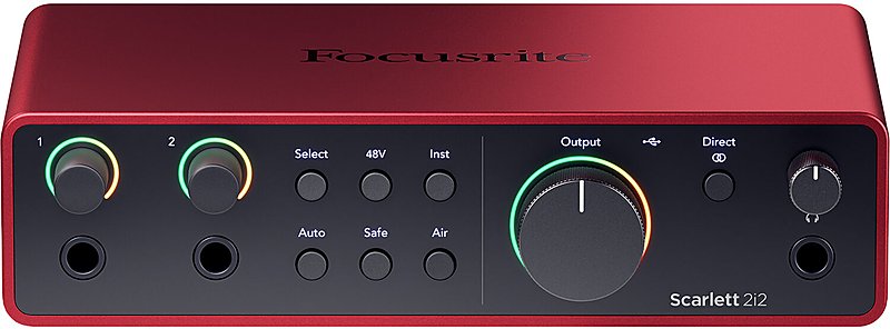 Focusrite Scarlett 2i2 4G כרטיס קול מקצועי לאולפן הקלטות דור 4.