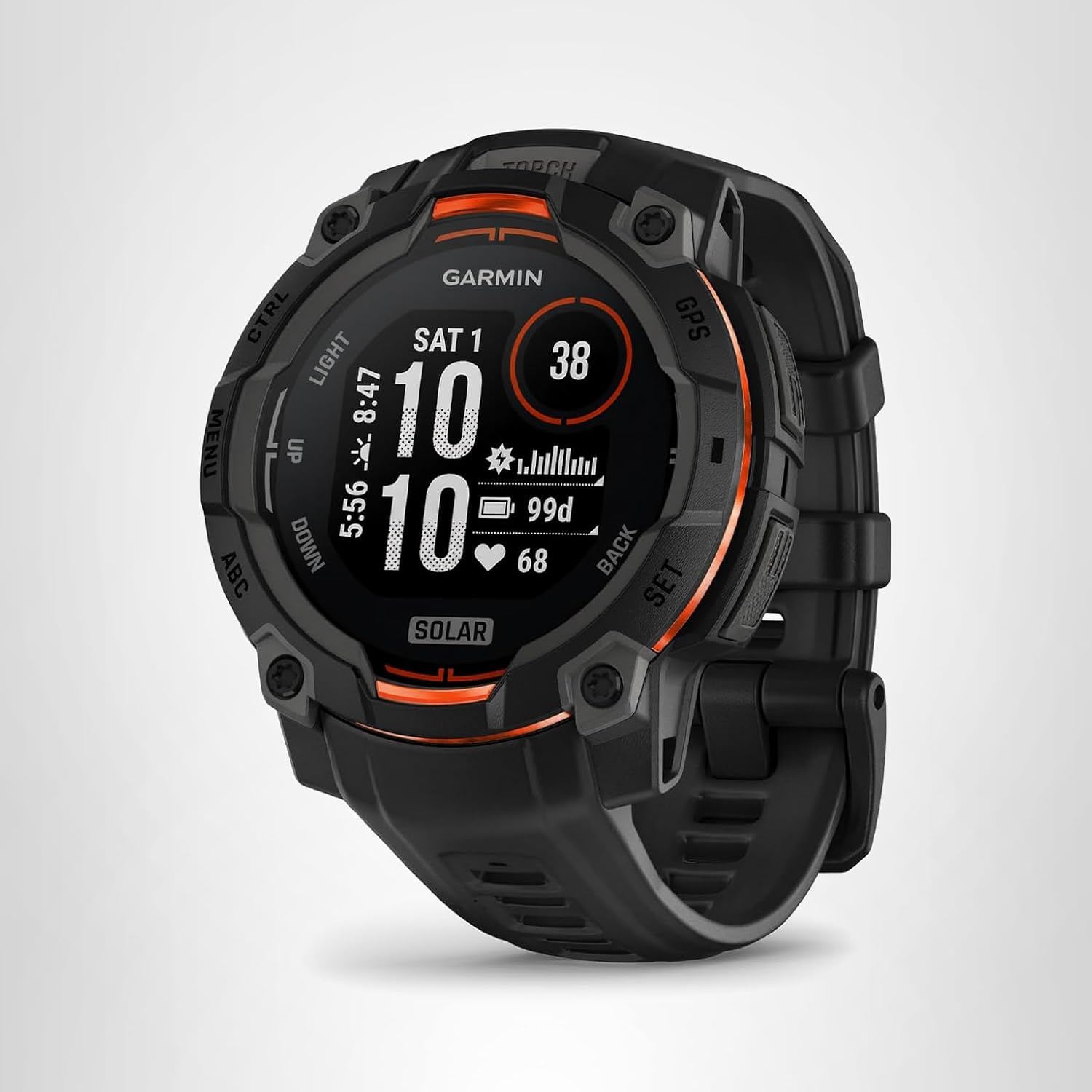 Garmin Instinct 3 Solar 45mm 010-02934-00 GPS שעון פעילות ודופק.