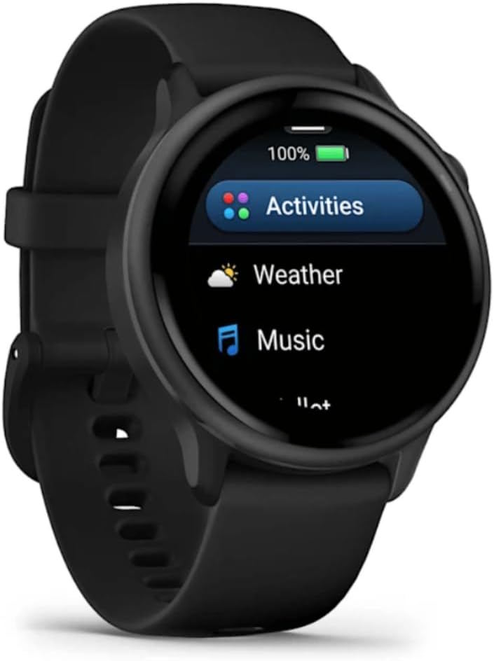 Garmin v&iacute;voactive 6 GPS AMOLED 42mm 010-02985-00 שעון פעילות ודופק.