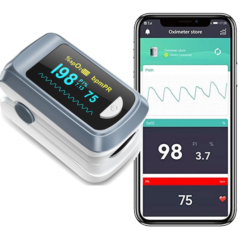 JUMPER JPD-500F מד רוויית חמצן ודופק אוקסימטר בלוטוס ואפליקציה.