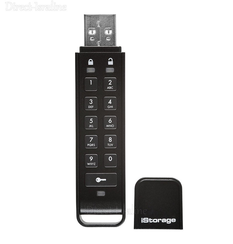 iStorage datAshur Personal2 256-bit 64GB USB 3.0 secure encrypted flash drive IS-FL-DAP3-B-64 64GB זיכרון נייד מוצפן