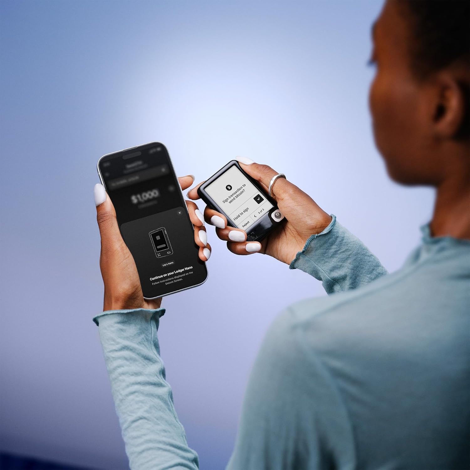 Ledger Nano Gen 5 ארנק חומרה מוצפן לביטקוין איתריום לייטקוין ורבים נוספים.