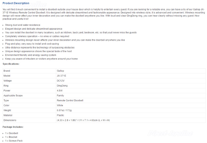 LCD פעמון דלת אלחוטי עם גלאי תנועה ומונה נכנסים וצג