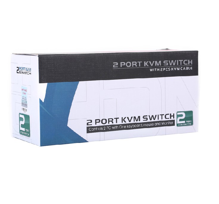 2 PORT KVM SWITCH BOX 2 CABLE PS2 MT-260SL *במלאי מיידי*.