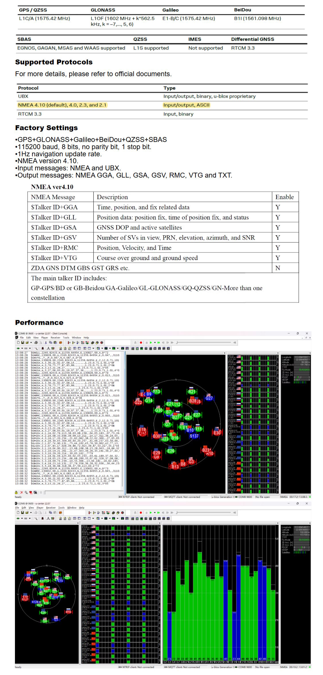 gps glonass beidou galileo-ותמיכה-ב ubx-m9 מקלט ניווט לווייני חיצוני למחשב עם שבב.