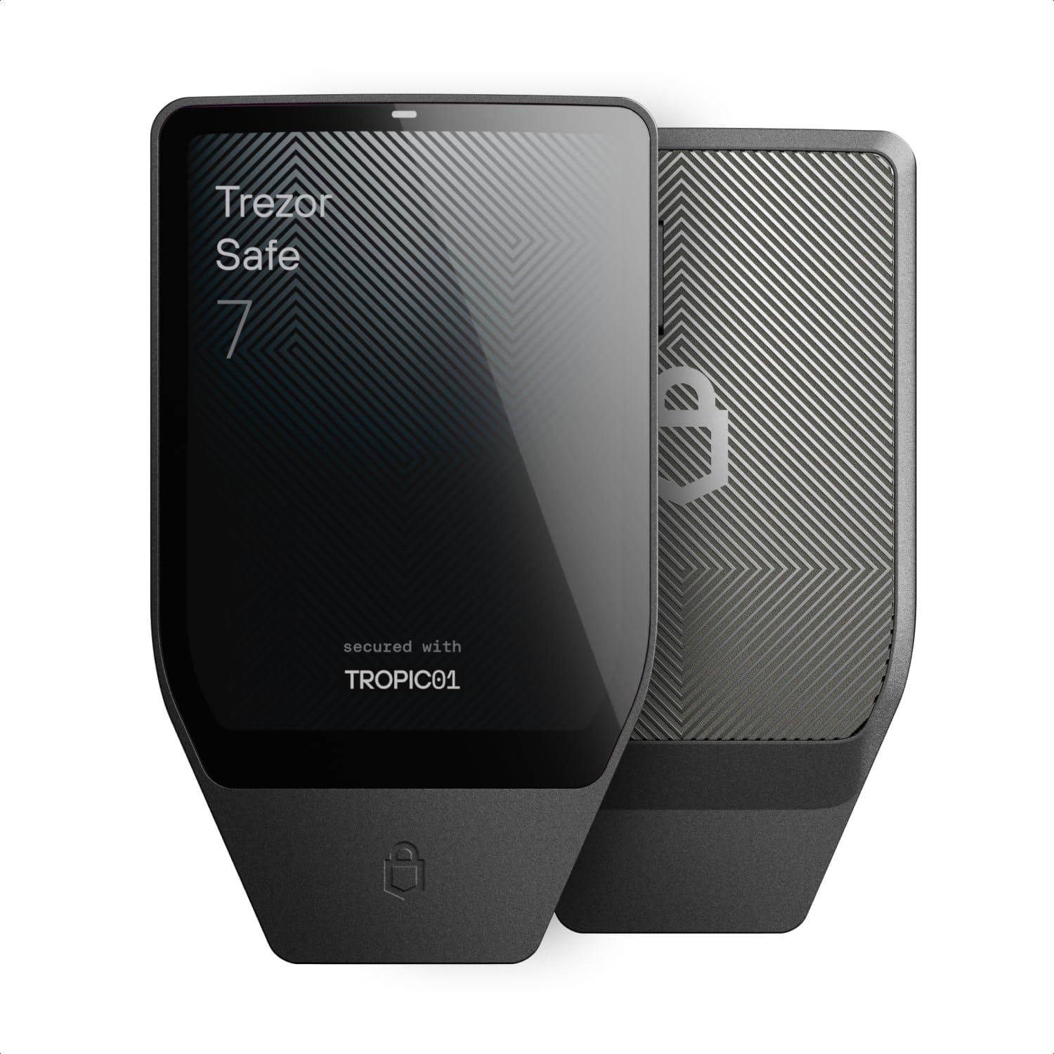 Trezor Safe 7 ארנק חומרה מוצפן לביטקוין עם מסך מגע ובלוטוס.