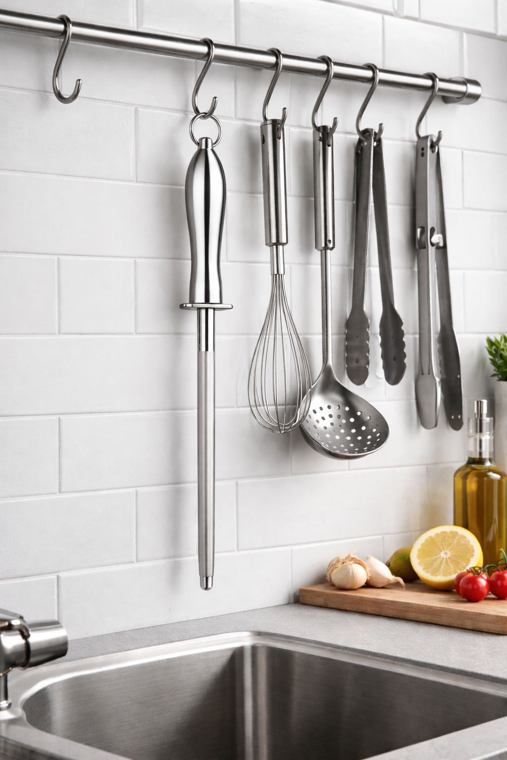 D3725 מוט השחזה מקצועי מנירוסטה 20.5 סנטימטר