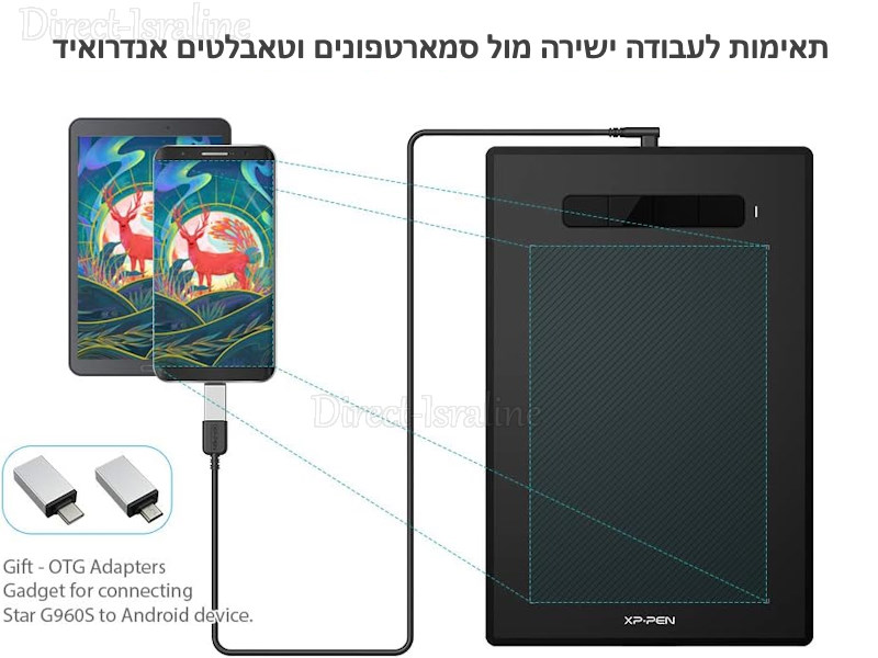 XP-Pen Star G960S Plus לוח כתיבה אלקטרוני.